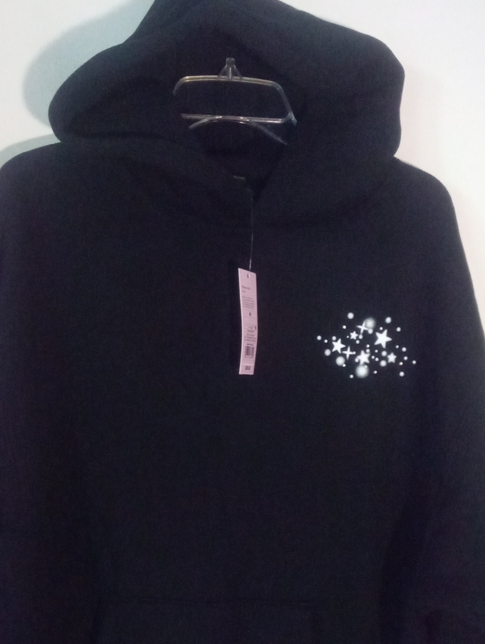 Wild Fable Black Hoodie Medium NWT $28 Disco Ball Graphic Bling - Picture 2 of 4